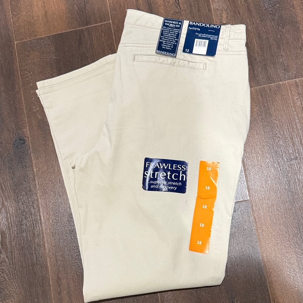 Bandolino Beige Flawless Stretch Chinos
